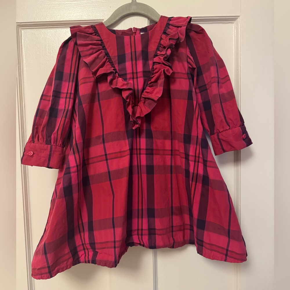 Morley Plaid Ruffle Cotton Dress